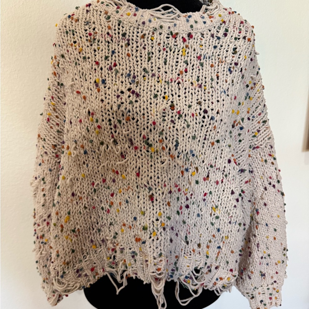 Distressed Confetti Sweater